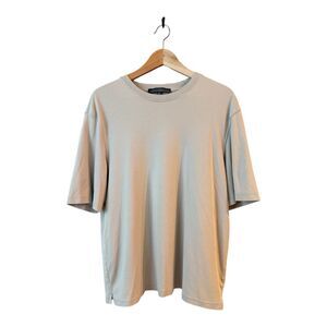 Robert Barakett Beige Tan Pima Cotton Short Sleeve‎ Crew Neck Tee Men's Size XL